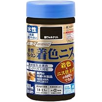 Amazon | カンペハピオ ペンキ 塗料 水性 つやあり ニス 着色 高耐久